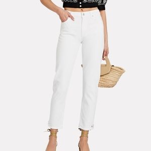 AGOLDE White Distressed Toni Straight Jeans - 29